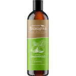 A bottle of Biologika Everyday Coconut Shampoo with organic aloe vera, jojoba and sunflower oil. Sulphate free and silicone free, suitable for the whole family and colour-treated hair. Made in Australia and vegan.