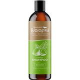 A bottle of Biologika Everyday Coconut Shampoo with organic aloe vera, jojoba and sunflower oil. Sulphate free and silicone free, suitable for the whole family and colour-treated hair. Made in Australia and vegan.