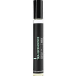 The Black Chicken Remedies Essential Oil Perfume #1 Transcendence 9ml comes in a small glass roller bottle with a black cap and label, featuring white text—perfect as a calming essential oil perfume.