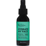 A black spray bottle labeled Black Chicken Remedies Hydrate My Face Toning Mist 100ml. This mint facial toner with Witch Hazel provides instant hydration and helps serum absorption. 100% natural.