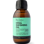 Bottle of Black Chicken Remedies Oral Swishing Oil with a green label on a white background