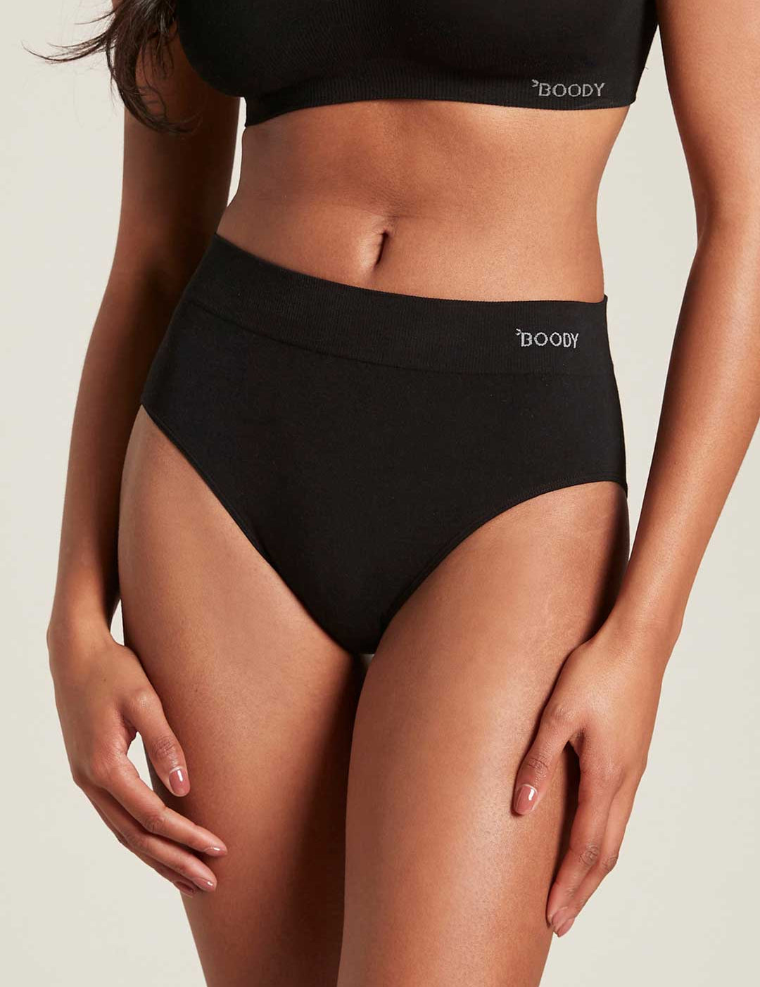 Boody Full Briefs Black, organic bamboo clothing