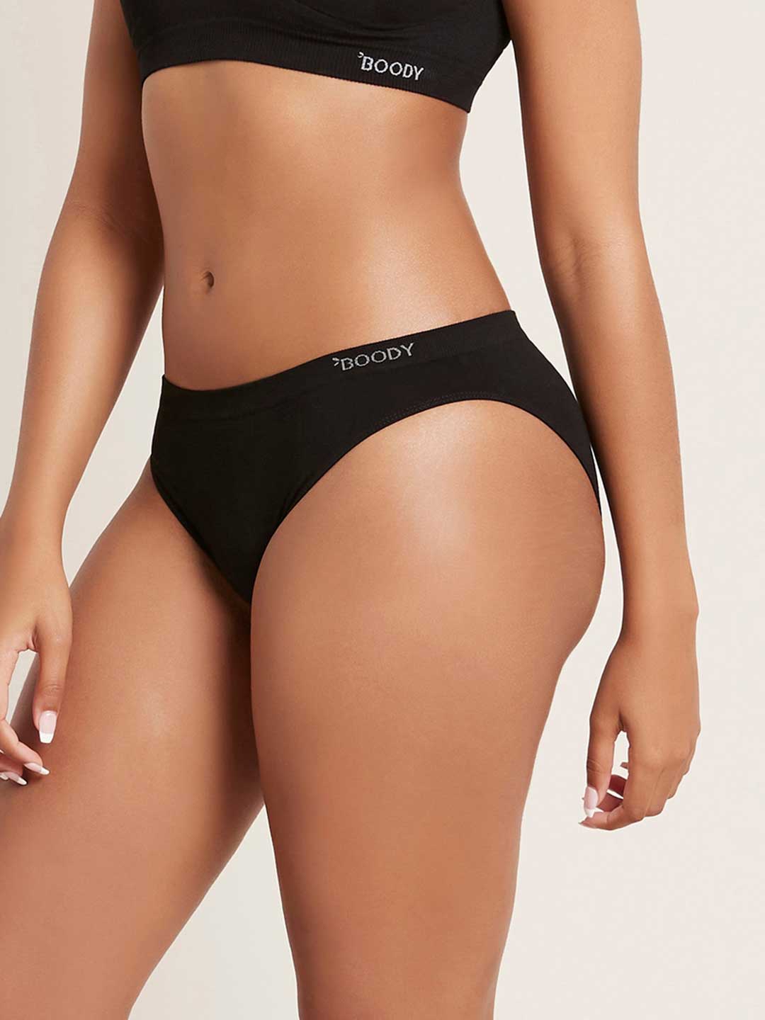 Boody Classic Bikini Black, organic bamboo clothing, product photo 4
