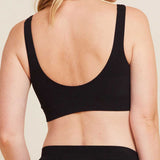 Boody Crop Bra in Black, back view