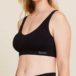 Boody Crop Bra in Black, front view
