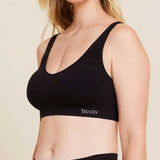 Boody Crop Bra in Black, front view