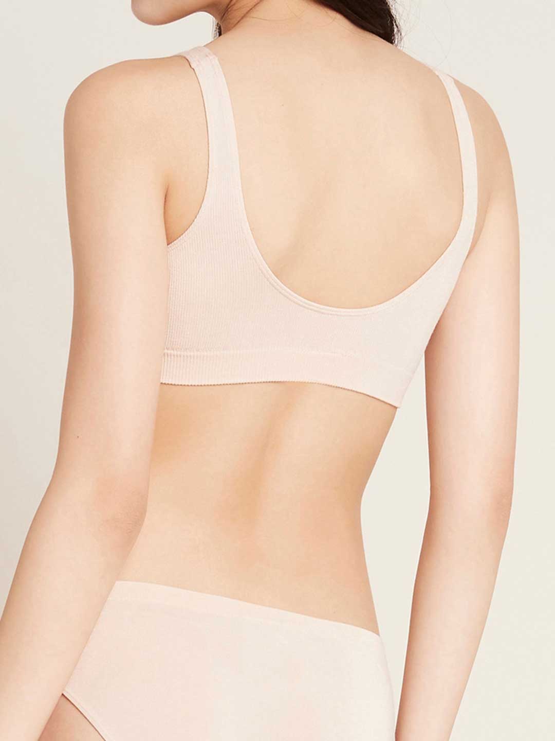 Boody Crop Bra in Shell, back view