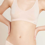 Boody Crop Bra in Shell, front view