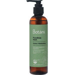 A 300ml amber glass pump bottle of Botâni PhytoBody Wash, featuring a light green label and a black pump dispenser, set against a plain white background.