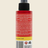 Bug-Grrr Off 100% Natural Insect Repellent Jungle Strength Spray is a red bottle with a black nozzle and detailed info on the back label. It uses Oil of Lemon Eucalyptus for powerful, natural mosquito protection.