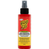 A 100ml red spray bottle of Bug-Grrr Off 100% Natural Insect Repellent Jungle Strength Spray with Oil of Lemon Eucalyptus provides mosquito protection and up to 6 hours defense against biting insects.