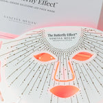 Model wearing the Vanessa Megan Butterfly Effect LED Face Mask