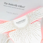 Model wearing the Vanessa Megan Butterfly Effect LED Neck Mask
