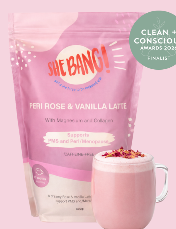 She BANG! Peri Latte Rose & Vanilla 300g with prepared rose latte