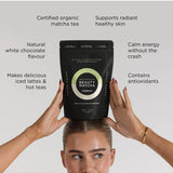 Key benefits panel for Tropeaka White Chocolate Beauty Matcha