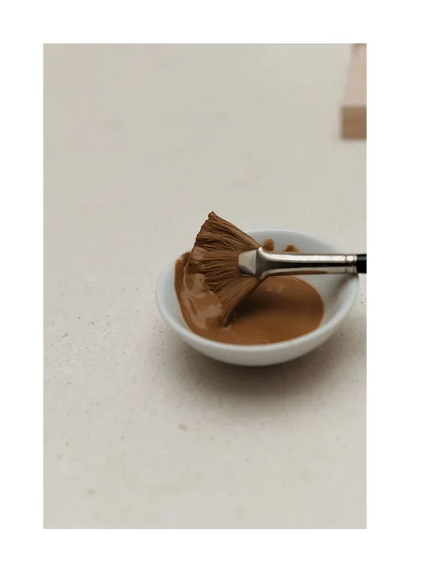 Dr Hauschka Clarifying Clay Mask with fan mask brush
