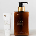 Vanessa Megan Cocoa and Coconut Soothing Hand and Body Cream with cream swatch