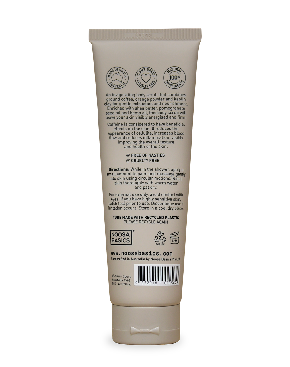 Noosa Basics Body Scrub Coffee + Orange Peel Powder 160ml product detail