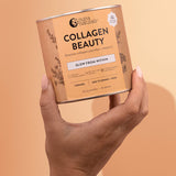 Nutra Naturals Collagen Beauty Caramel 225g held in hand