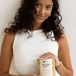 Woman holding Nutra Naturals Collagen Beauty Vanilla