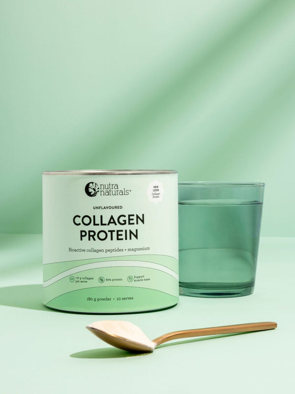 Nutra Naturals Collagen Protein 450g in sunlight