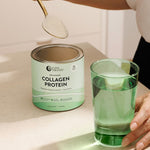 Nutra Naturals Collagen Protein being mixed in a kitchen