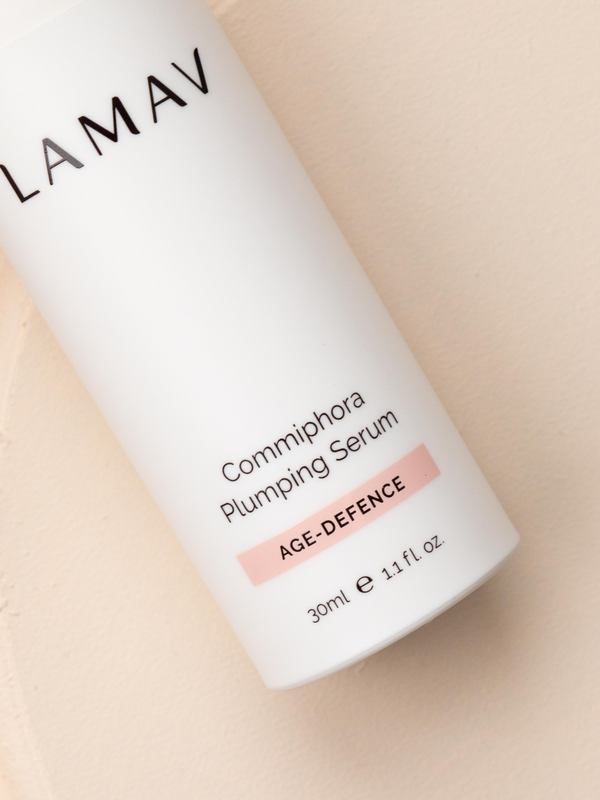 LAMAV Commiphora Plumping Serum bottle close up
