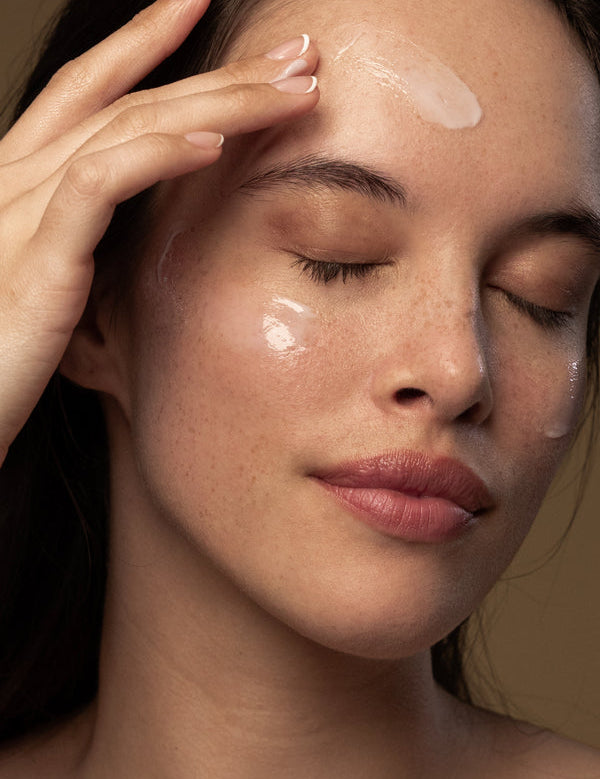 Model applying Antipodes Culture Probiotic Night Recovery Water Cream