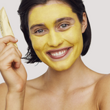 Model wearing LAMAV Glow Beauty Mask