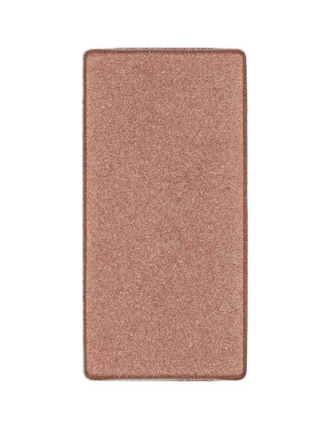 The Benecos Beauty ID Palette Highlighter Refill - Dark Illuminance 3g is a rectangular pan of shimmery rose gold vegan highlighter with a smooth, even texture, shown against a white background.