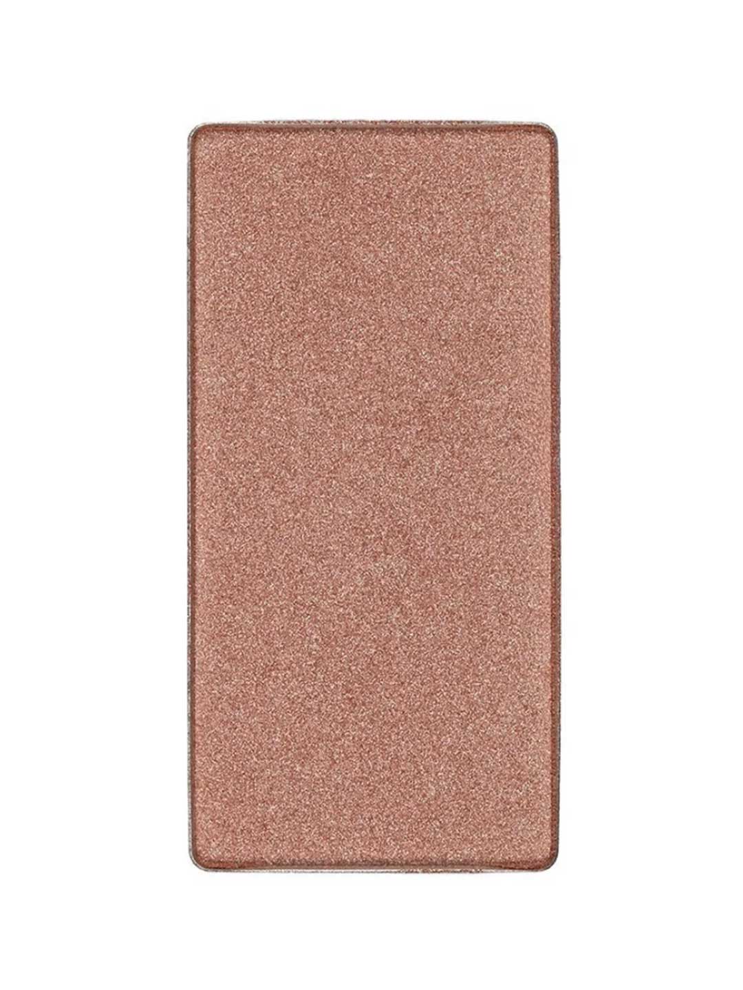 The Benecos Beauty ID Palette Highlighter Refill - Dark Illuminance 3g is a rectangular pan of shimmery rose gold vegan highlighter with a smooth, even texture, shown against a white background.