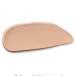 A swatch of creamy beige Dr Hauschka Concealer 2.5ml with mineral pigments, labeled Colour: 01 Macadamia, on a white background.