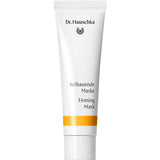 A 30ml tube of Dr Hauschka Firming Mask for mature skin, white with black text and a yellow stripe near the base, is shown upright against a plain white background.