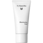 A white 30ml tube of Dr Hauschka Illuminating Fluid with black text and a simple logo sits against a plain background—this skincare-makeup hybrid imparts a natural, radiant glow to your complexion.