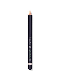 A black pencil labeled Dr Hauschka transparent Lip Line Definer 1.1g stands upright against a white background—a clear lip liner designed to define and enhance the natural shape of your lips.