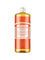 A 945 ml bottle of Dr. Bronner's Pure-Castile Liquid Soap - Tea Tree, with an orange label and white cap, suitable as a natural shampoo or tea tree soap, featuring detailed product info on the front.