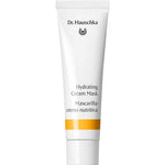 Dr. Hauschka Hydrating Cream Mask in a white tube with gold stripe on a white background.