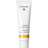 Dr. Hauschka Hydrating Cream Mask in a white tube with gold stripe on a white background.
