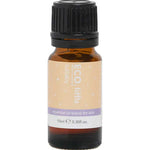 A 10ml amber glass bottle with black cap and pale orange label, reading "ECO. Modern Essentials Little Lullaby Essential Oil Blend," contains pure essential oils to support restful sleep for kids.