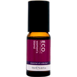 A 10ml ECO. Modern Essentials Women's Blend Essential Oil Rollerball with a black cap and purple label, ideal for daily aromatherapy and wellness.