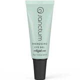 A mint green tube of Sanctum Energising Eye Gel 15g, featuring a black cap and black text. This organic skincare from Sanctum helps reduce dark circles for a brighter, refreshed look.