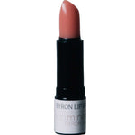 A hydrating pink Eco Minerals Byron Lip Balm 4g in a black tube with a white label stands upright against a white background; this unused vegan lipstick is made with natural ingredients.