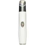 The Edible Beauty LED Ageless Eye Wand is a white handheld eye care device with a metallic tip and silver oval front button, designed to reduce dark circles. It is shown against a plain white background.