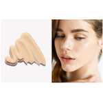 A swatch of light beige Ere Perez Oat Milk Foundation 30ml appears on the left; on the right, a woman with fair, cool-toned skin wears this natural liquid foundation. Label: shade latte | fair cool | medium coverage.