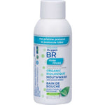 Bottle of BR Essential Oxygen Toothpaste/Mouthwash Brushing Rinse Peppermint on a white background