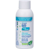 Bottle of BR Essential Oxygen Toothpaste/Mouthwash Brushing Rinse Peppermint on a white background