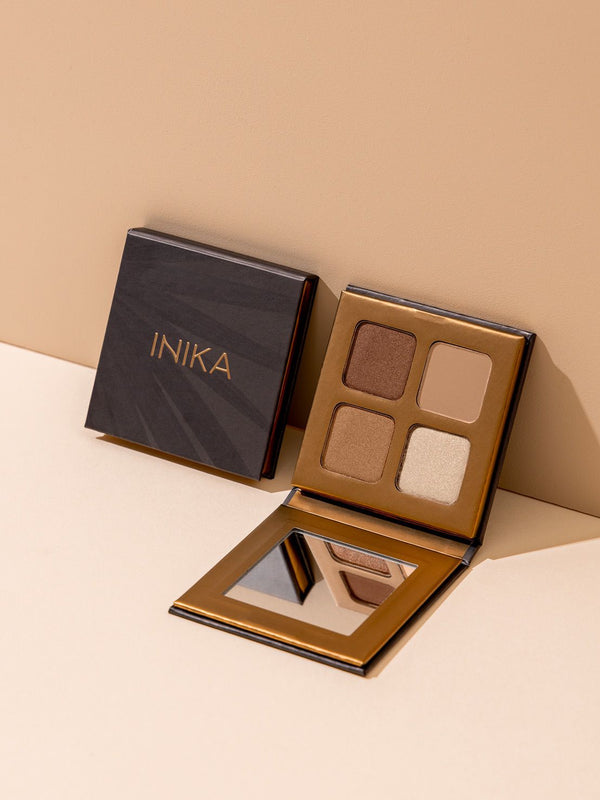 Lifestyle photo of INIKA Organic Eyeshadow Quad in Wind