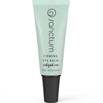 A light green tube of Sanctum Firming Eye Balm stands upright with a black cap. This organic eye cream, certified care by Sanctum, contains 15g (0.5 oz) and is enriched with hyaluronic acid for extra hydration.