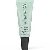 A light green tube of Sanctum Firming Eye Balm stands upright with a black cap. This organic eye cream, certified care by Sanctum, contains 15g (0.5 oz) and is enriched with hyaluronic acid for extra hydration.