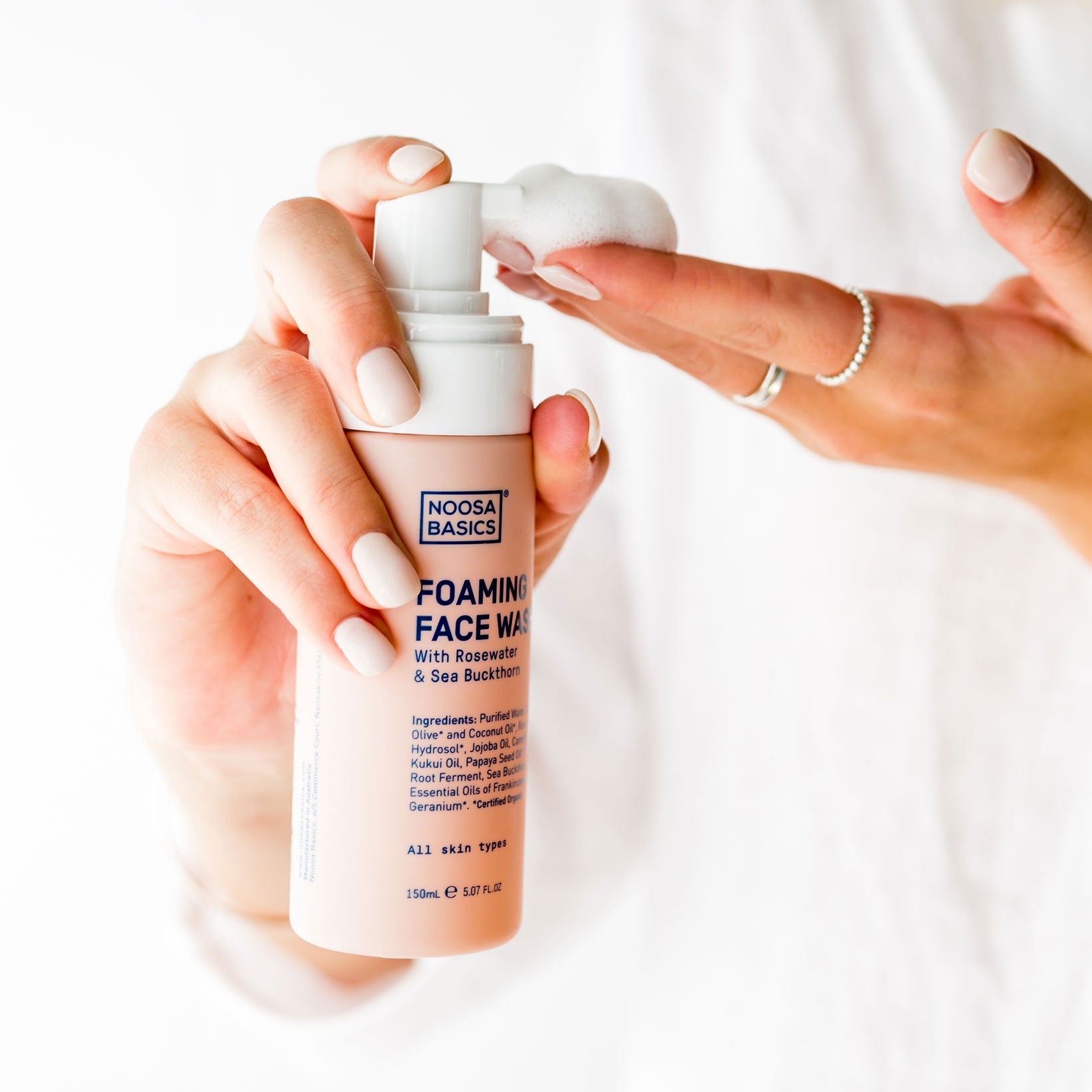 Noosa Basics Foaming Face Wash - All Skin Types 150ml lifestyle image